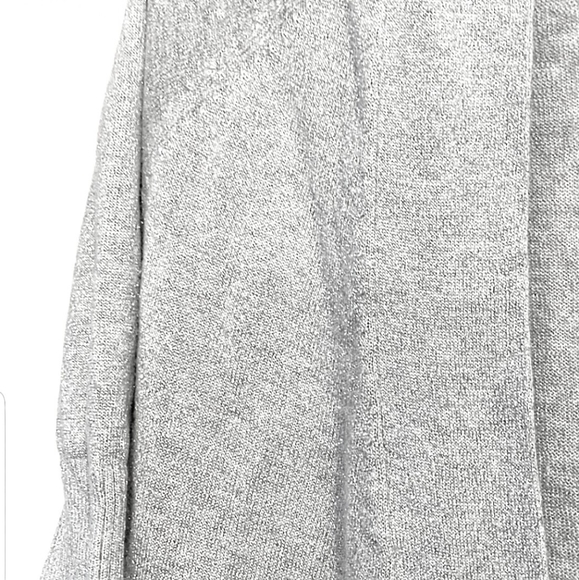 Sparkly Silver 3/4 Sleeve Open-Front Cardigan - Picture 4 of 10